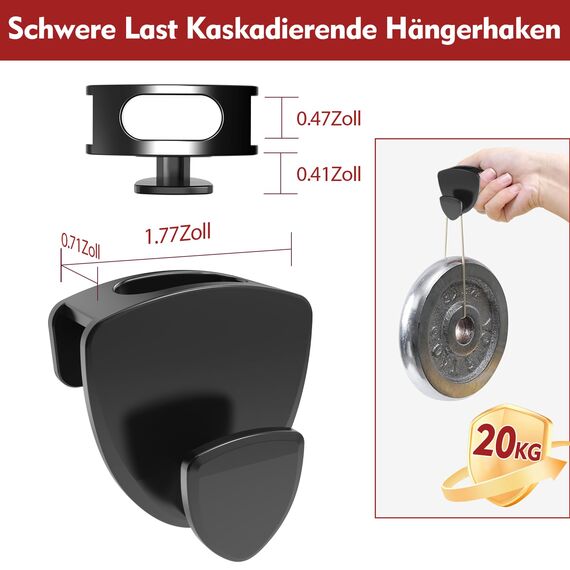 Kleiderbügel Platzsparend 70 Stück - Schwerlast Organizer bis 20KG | Stabile platzsparende Kleiderbügel zur Kleider-Aufbewahrung | Schwarz