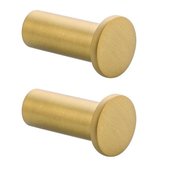 SAYAYO Garderobenhaken Edelstahl, Kleiderhaken Wand Haken zum Schrauben Handtuchhaken Wandhaken Garderobe Golden 2 Stück für Badezimmer, Küche, Schlafzimmer