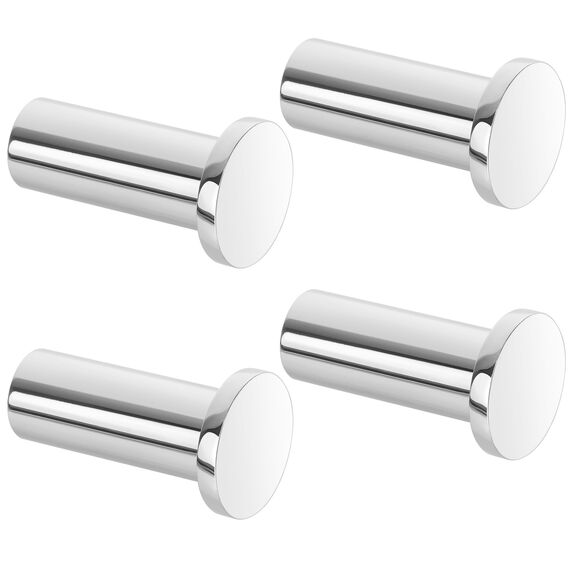 SAYAYO Garderobenhaken Edelstahl, Kleiderhaken Wand Haken zum Schrauben Handtuchhaken Wandhaken Garderobe Poliert 4 Stück für Badezimmer, Küche, Schlafzimmer, EGOY001Y-C-4P