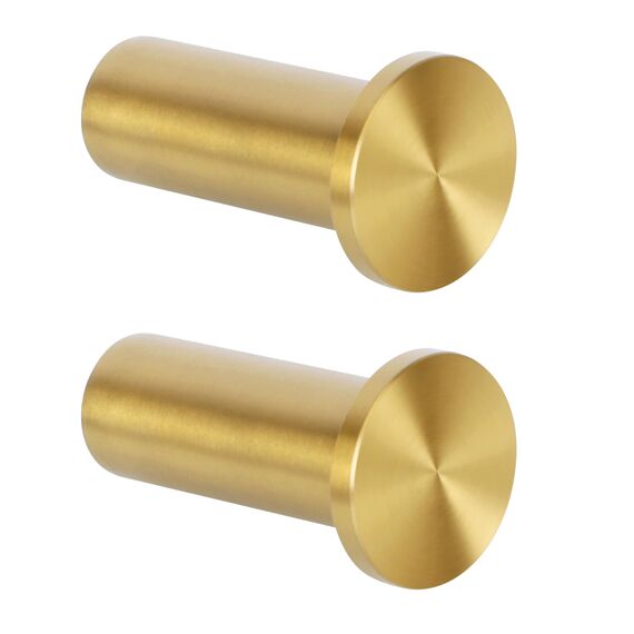 SAYAYO Garderobenhaken Edelstahl, Kleiderhaken Wand Haken zum Schrauben Handtuchhaken Wandhaken Garderobe Sonnengolden 2 Stück für Badezimmer, Küche, Schlafzimmer