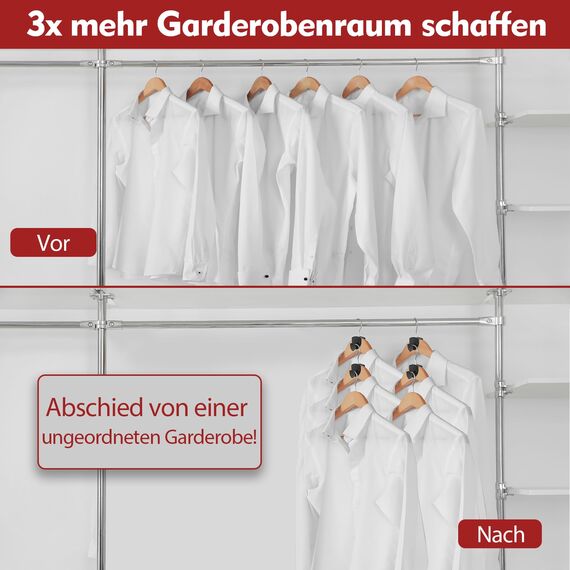 Latoxcaa Kleiderbügel Platzsparend 20 Stück - Schwerlast Organizer bis 20KG | Stabile platzsparende Kleiderbügel zur Kleider-Aufbewahrung | Schwarz