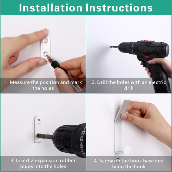 Kssvzz 6 Stück Kleiderhaken Wand zum Bohren-Schrauben unsichtbar, Moderne Garderobenhaken Garderobenleiste Wand für Jacken, Mäntel, Cap, Schals, Handtuch, Handtaschen und Mehr, Silbrig