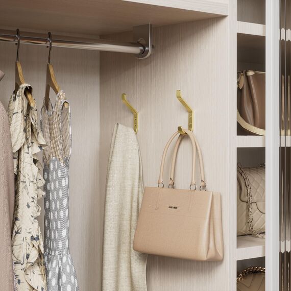 susswiff 10-Stück Garderobenhaken, Kleiderhaken zum Schrauben, Haken für Akustikpaneele, Schlafzimmer, Wohnzimmer, Badezimmer, Wandhaken für Garderobe, Jacken, Hut, Metall,10CM 10er-Pack Türhaken