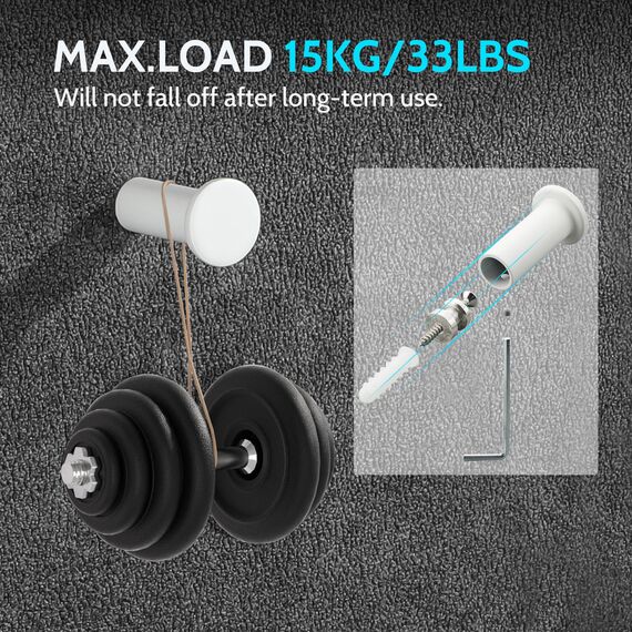 SAYAYO Garderobenhaken Edelstahl, Kleiderhaken Wand Haken zum Schrauben Handtuchhaken Wandhaken Garderobe Weiß 4 Stück für Badezimmer, Küche, Schlafzimmer