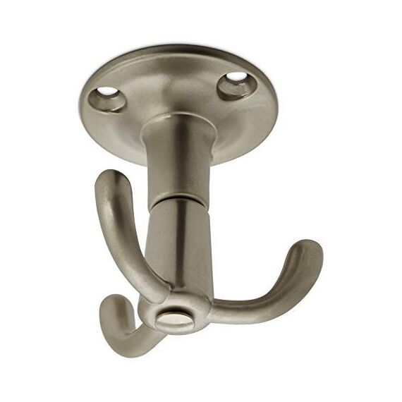 SOTECH 5 x Drehhaken TROMSO 3-fach Edelstahloptik matt 53 x 50 mm Sockel Ø 40 mm BA 25 mm Aluminium Garderobenhaken Jackenaufhänger