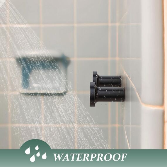 GUWINA Garderobenhaken Schwarz, 6 Garderobenhaken Kinder Einzeln Modern,Kleiderhaken Wand Garderobe, Wandhaken Schwerlast zum Schrauben für Garderobe, Küche, Badezimmer, Kinderzimmer