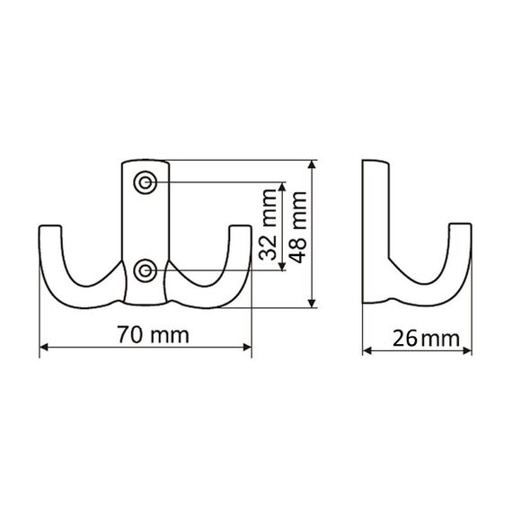10 x SO-TECH® Garderobenhaken Julie Kleiderhaken Mantelhaken Wandhaken Edelstahloptik (klein)