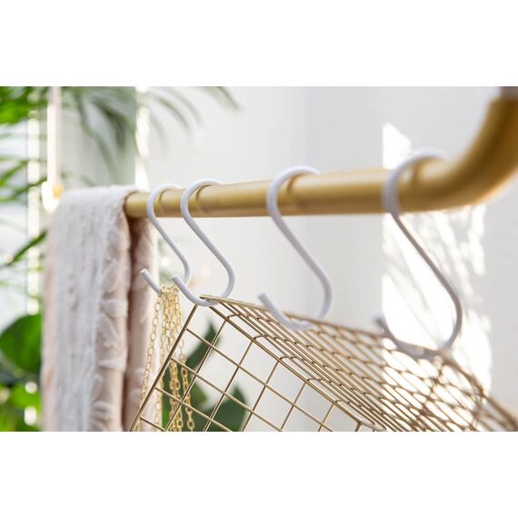 rod & knot S-Haken aus stabilem Metall - 8 Stück (Weiß)