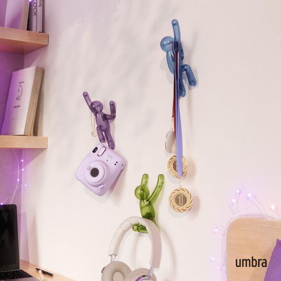 Umbra Buddy Wandhaken, 3er-Set, mehrfarbig, recyceltes ABS