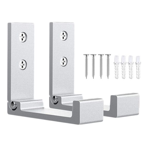 Faltbare Wandhaken OHIYO 2 Stück Faltbare Haken Traglast 33lb/15kg Wandmontierte Heavy Duty Faltbare Kleiderhaken zum Aufhängen von Mänteln & Taschen & Hüten (Silber)