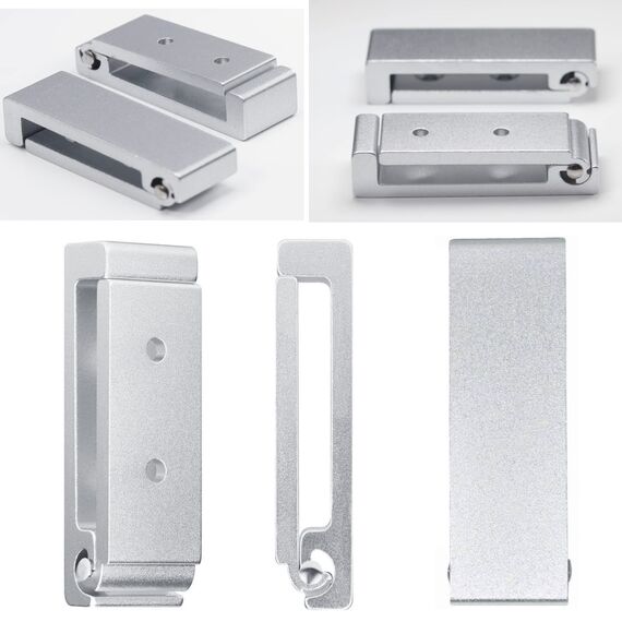 Faltbare Wandhaken OHIYO 2 Stück Faltbare Haken Traglast 33lb/15kg Wandmontierte Heavy Duty Faltbare Kleiderhaken zum Aufhängen von Mänteln & Taschen & Hüten (Silber)