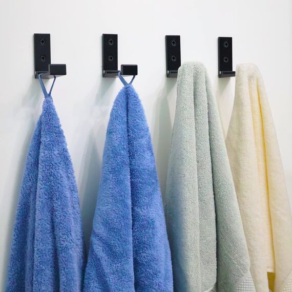 OHIYO Faltbare Kleiderhaken 2 Stück Faltbare Wandhaken zum Aufhängen von Mänteln, Wandhaken zum Aufhängen von Taschen, Rucksäcken, Hüten und Kopfhörern (Schwarz)