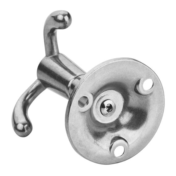 SOTECH Drehhaken TROMSO 3-fach Alu poliert 53 x 50 mm Sockel Ø 40 mm BA 25 mm Aluminium Aufhänger Kleideraufhänger