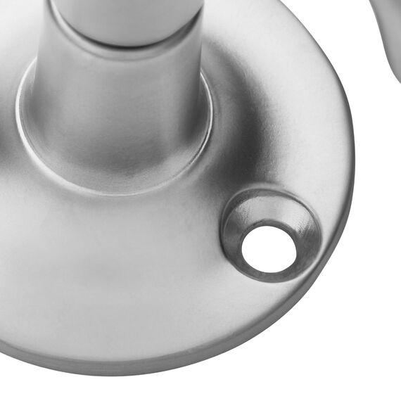 SOTECH 3 x Drehhaken TROMSO 3-fach Edelstahloptik matt 53 x 50 mm Sockel Ø 40 mm BA 25 mm Aluminium Garderobenhaken Jackenaufhänger