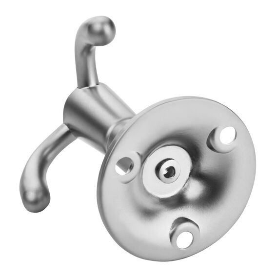 SOTECH 2 x Drehhaken TROMSO 3-fach Edelstahloptik matt 53 x 50 mm Sockel Ø 40 mm BA 25 mm Aluminium Garderobenhaken Jackenaufhänger