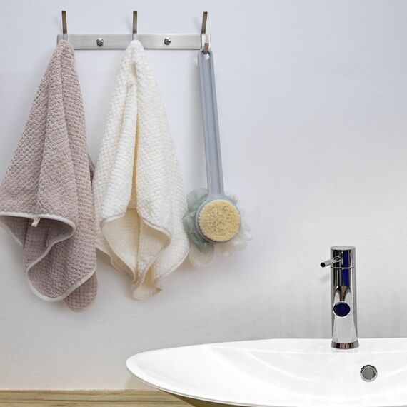 Qiannhee Hakenleiste Kleiderhaken Silber 30cm bis 30kg Garderobenleiste Edelstahl Garderobenhaken Kinder mit 3 Haken Wandhaken Hakenleiste Garderobe Wandmontage für Jacken Mäntel Handtaschen, 2 Stück