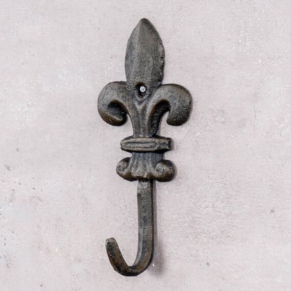 4er Set Set Haken Lilie Wandgarderobe Garderobe Wandhaken Gusseisen Antik Shabby Chic Vintage