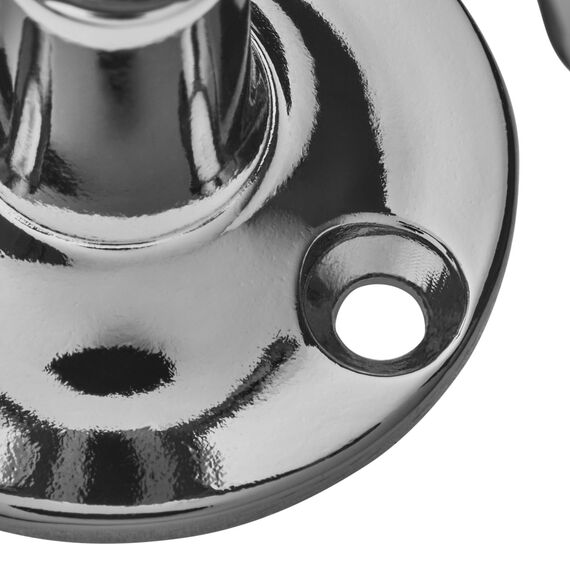 SOTECH 10 x Drehhaken TROMSO 3-fach schwarz verchromt 53 x 50 mm Sockel Ø 40 mm BA 25 mm Aluminium Kleideraufhänger Garderobe Drehbar