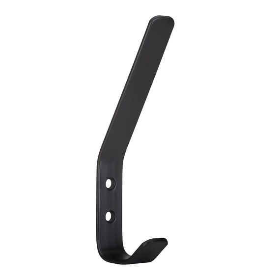 SOTECH 10 Stück Kleiderhaken ALBA echt Edelstahl 142 x 20 mm schwarz matt Garderobenhaken Haken