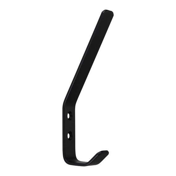 SOTECH 10 Stück Kleiderhaken ALBA echt Edelstahl 150 x 20 mm schwarz Garderobenhaken Haken