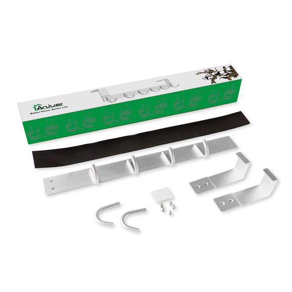 Anjuer Tür-Handtuchhalter, Haken, Organizer, Metall-Kleiderbügel, 6 Haken, über der Tür