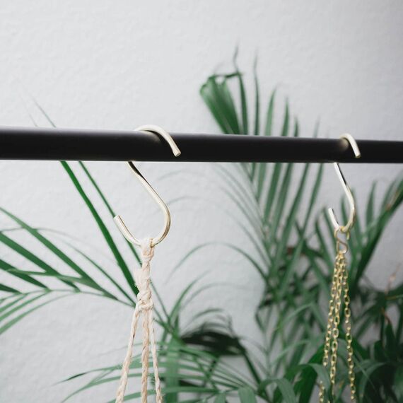 rod & knot S-Haken aus stabilem Metall - 8 Stück (Gold)