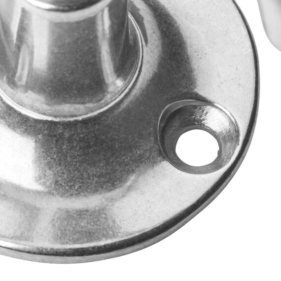 SOTECH 4 x Drehhaken TROMSO 3-fach Alu poliert 53 x 50 mm Sockel Ø 40 mm BA 25 mm Aluminium Aufhänger Kleideraufhänger