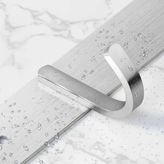 ERWEY Hakenleiste mit 6 Haken Edelstahl Rostfrei Garderobenleiste kleiderhaken Edelstahl für Badezimmer und Küche Kleidung und Schlüssel (6 Haken, 44mm)