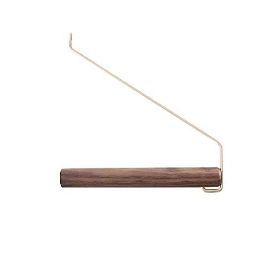 anaan Coordinate Design Wandhaken Holz Kleiderstange Wandmontage Garderobenhaken Kleiderhaken Wanddeko Messing 22 cm (Walnuss)