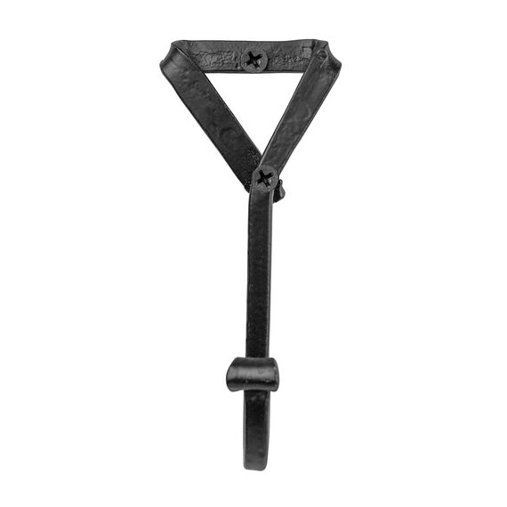 GoCraft Handgefertigter Kleiderhaken aus Schmiedeeisen | Haken für Mäntel, Handtücher, Schals | geschmiedetes Metall dekorative koloniale Wanddekoration