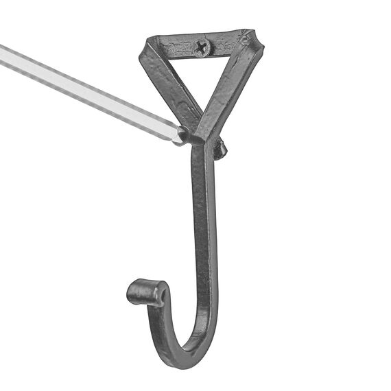 GoCraft Handgefertigter Kleiderhaken aus Schmiedeeisen | Haken für Mäntel, Handtücher, Schals | geschmiedetes Metall dekorative koloniale Wanddekoration