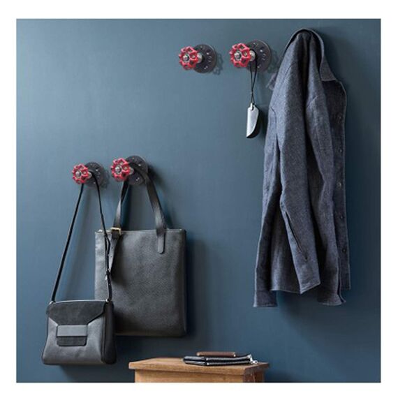 Vintage Hängende Haken Vintage Industrie Rohr Stange Haken Industrie Eisen Rohr Kleiderhaken Vintage Kleine Runde Wandmontage Mantel Hut Eisenrohr Wandhalterung für Antike Wohnkultur ( 2 Stück )