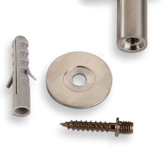 SO-TECH® Garderobenhaken "Cora" Größe 3 echt Edelstahl Kleiderhaken Jackenhaken Wandhaken