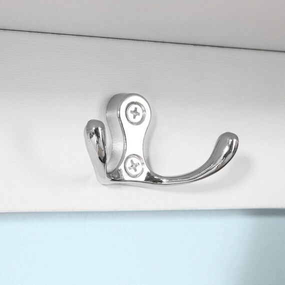 SoBuy® FRG48-W Wandgarderobe,Wandhaken, Hängeregal, Badezimmerschrank,mit 4 Haken,weiß, B 60 cm