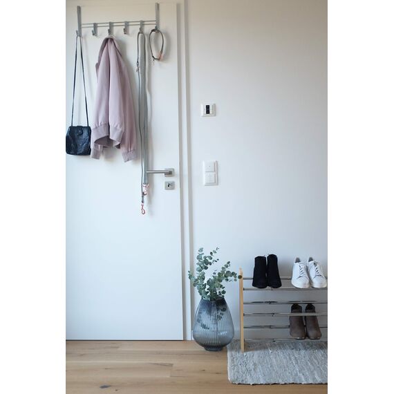 Zeller 13897 Türhängeleiste, 6-er Set, Metall verchromt, L 51 x B 20.5 x H 10 cm