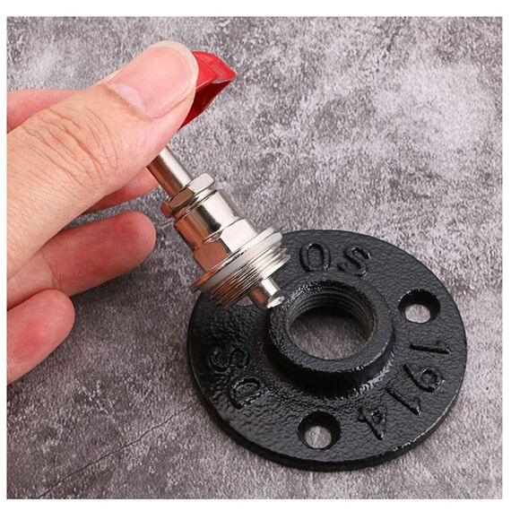 Vintage Hängende Haken Vintage Industrie Rohr Stange Haken Industrie Eisen Rohr Kleiderhaken Vintage Kleine Runde Wandmontage Mantel Hut Eisenrohr Wandhalterung für Antike Wohnkultur ( 2 Stück )