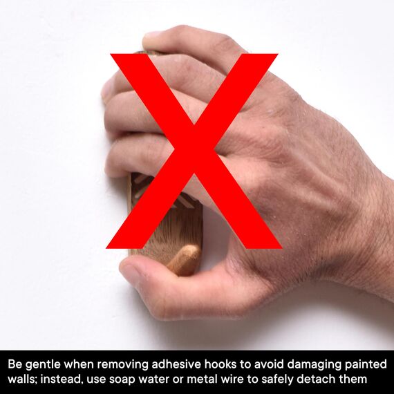 Indian Shelf 3 Haken, 6 Streifen, Holz-Wandhaken, selbstklebend, Boho-Schlüssel, dekorativer Wandhaken zum Aufhängen, Holz-Kleiderbügel, Wandhalterung, Handtuchhaken