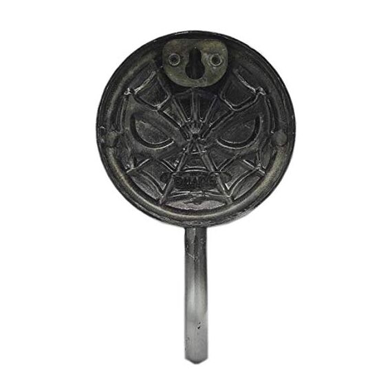 OpenRoad Brands Spider-Man Wandhaken aus Gusseisen, 100% Gusseisen, Wandmontage, 1 Stück, Blau, Vintage, Superheld, Spiderman, Wand, Schlüsselhalter, 7,6 x 12,7 cm