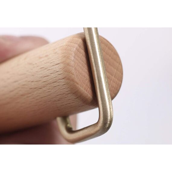 anaan Coordinate Design Wandhaken Holz Kleiderstange Wandmontage Garderobenhaken Kleiderhaken Wanddeko Messing 22 cm (Buche)