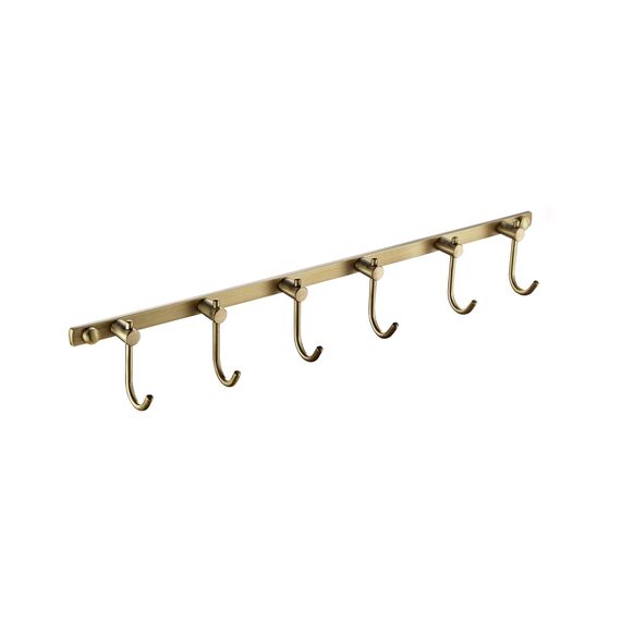 WINCASE Wand montiert Messing antik gebürstet Bronze Reihe Haken mit 3 Heavy Duty Europäischen klassischen Serie alle Kupfer Antik Rustikal klein von Fell Handtuch Rack Halter 6 Hooks