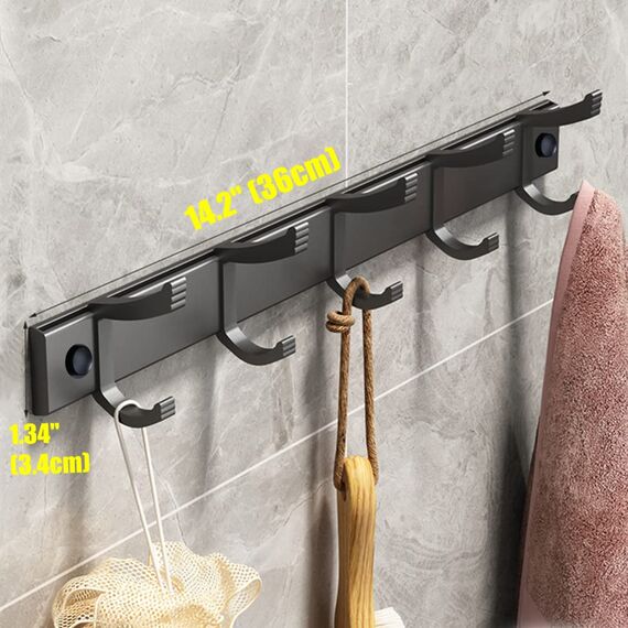 K KAREZOG Garderobenleiste,Hakenleiste,Kleiderhaken wand 2 Stück Schwerlast,Jackenhalter wand,Hakenleiste garderobe für Schlafzimmer,Küche, Garderobenhaken für Kleidung, Jacken Halter