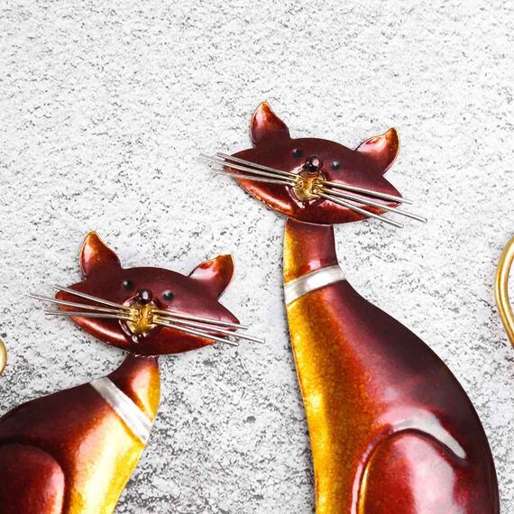 Tooarts Schlüsselanhänger, Schlüsselbrett, Schlüsselbrett, Kleiderbügel, Garderobe, Haken, Katze, Wanddekoration, Metall