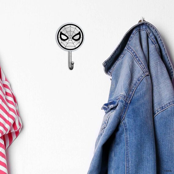 OpenRoad Brands Spider-Man Wandhaken aus Gusseisen, 100% Gusseisen, Wandmontage, 1 Stück, Blau, Vintage, Superheld, Spiderman, Wand, Schlüsselhalter, 7,6 x 12,7 cm