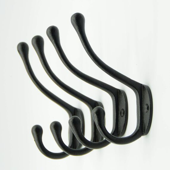 CRAFTSMAN ROAD Wandhaken aus Gusseisen, rustikal, rustikal, für Mäntel, Taschen, Handtücher, Hüte, klassisch schmal