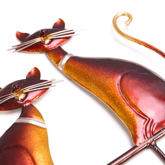 Tooarts Schlüsselanhänger, Schlüsselbrett, Schlüsselbrett, Kleiderbügel, Garderobe, Haken, Katze, Wanddekoration, Metall