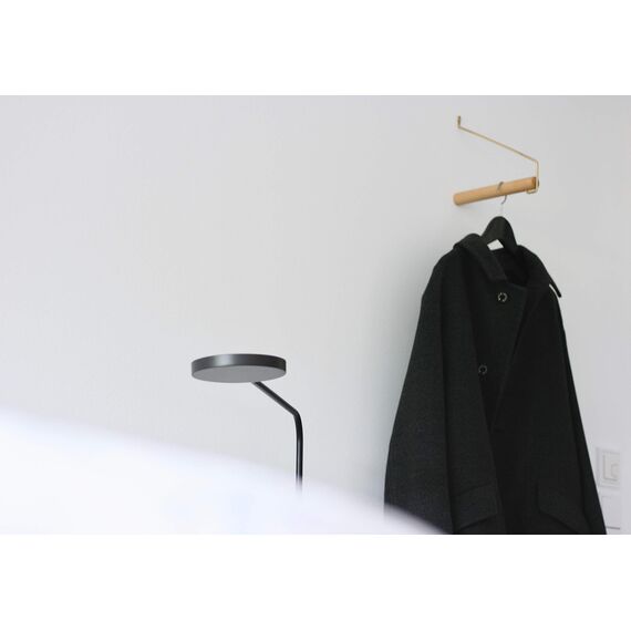 anaan Coordinate Design Wandhaken Holz Kleiderstange Wandmontage Garderobenhaken Kleiderhaken Wanddeko Messing 22 cm (Buche)