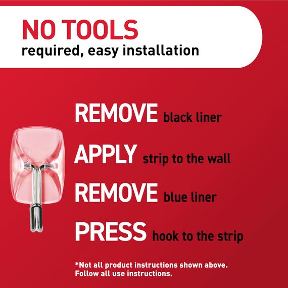 Command Kleine transparente Drahthaken, 10 Haken, 12 Streifen – einfach zu öffnende Verpackung, organisieren Sie beschädigungsfrei