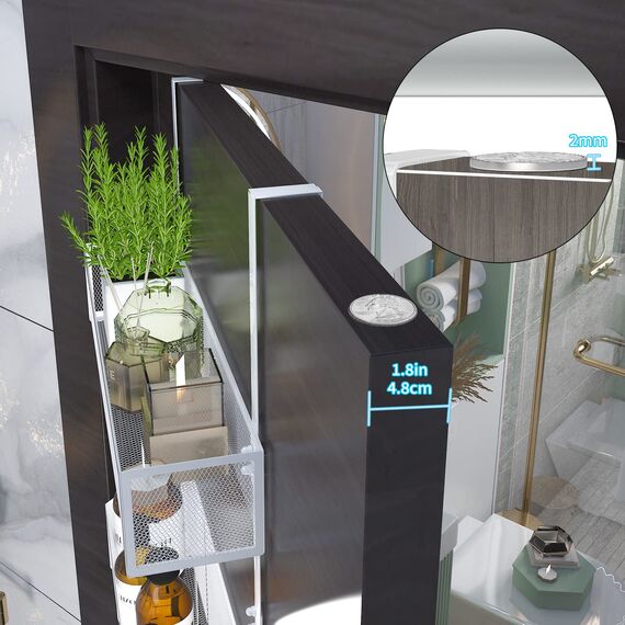 Kaiferty Türhaken-Organizer, Tür-Kleiderbügel, Handtuchhalter, Netzkorb mit 12 Haken, über der Tür, Aufbewahrung, Kleiderhaken hinter der Tür, Organizer für Badezimmer, Küche, Büro (weiß)