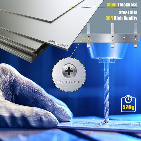 SAYONEYES Garderobenleiste Wandhalterung mit 6 Garderobenhaken zum Aufhängen – 43,2 cm (17 Zoll) Heavy Duty SUS304 Edelstahl Gebürstete Oberfläche Wasserdicht – Wandhakenleiste für Badezimmer Küche