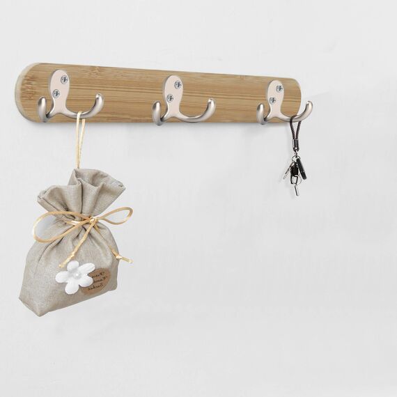 IBosins 8 Stück robuste Kleiderhaken mit doppelter Zinke, Wandmontage mit 16 Schrauben, Retro-Doppel-Kleiderhaken, Mehrzweckhaken für Mantel, Schal, (silberfarben)